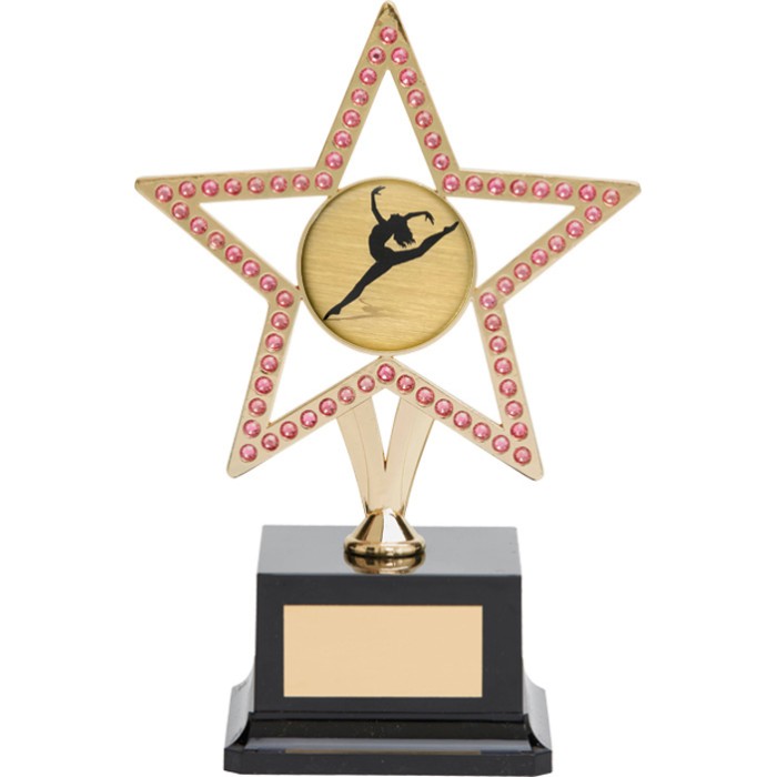 10'' GOLD METAL STAR WITH PINK GEMSTONES - CHOICE OF SPORTS CENTRE 10'' GOLD METAL STAR WITH PINK GEMSTONES - CHOICE OF SPORTS CENTRE